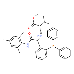 L-Valine, N-[1-[2-(diphenylphosphino)phenyl]-2-oxo-2-[(2,4,6-trimethylphenyl)amino]ethyl]-, methyl ester (9CI) structure