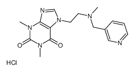 1,3-dimethyl-7-[2-[methyl(pyridin-3-ylmethyl)amino]ethyl]purine-2,6-dione,hydrochloride Structure