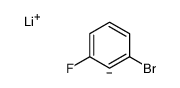 lithium,1-bromo-3-fluorobenzene-2-ide结构式