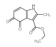 1H-Indole-3-carboxylicacid, 4,5-dihydro-2-methyl-4,5-dioxo-, ethyl ester结构式