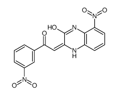 8-nitro-3-[2-(3-nitrophenyl)-2-oxoethylidene]-1,4-dihydroquinoxalin-2-one Structure