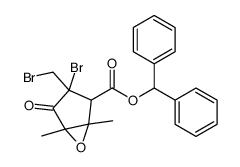 benzhydryl 3-bromo-3-(bromomethyl)-1,5-dimethyl-2-oxo-6-oxabicyclo[3.1.0]hexane-4-carboxylate Structure