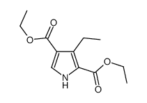 diethyl 3-ethyl-1H-pyrrole-2,4-dicarboxylate structure