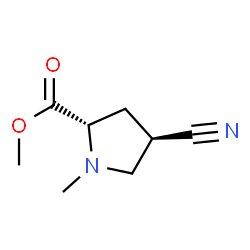 Proline, 4-cyano-1-methyl-, methyl ester, trans- (9CI) Structure