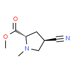 Proline, 4-cyano-1-methyl-, methyl ester, trans- (9CI) structure