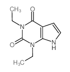 1,3-Diethyl-1H-pyrrolo[2,3-d]pyrimidine-2,4(3H,7H)-dione结构式