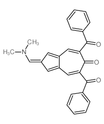 5,7-dibenzoyl-2-(dimethylaminomethylidene)azulen-6-one结构式