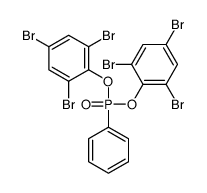 1,3,5-tribromo-2-[phenyl-(2,4,6-tribromophenoxy)phosphoryl]oxybenzene结构式