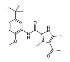4-acetyl-N-(5-tert-butyl-2-methoxyphenyl)-3,5-dimethyl-1H-pyrrole-2-carboxamide Structure