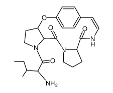 (32S,52S)-31-L-isoleucyl-(32rH,33tH)-2-oxa-7-aza-1(1,4)-benzena-3(3,2),5(1,2)-dipyrrolidina-cyclononaphan-8c-ene-4,6-dione Structure