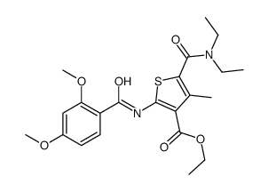 ethyl 5-(diethylcarbamoyl)-2-[(2,4-dimethoxybenzoyl)amino]-4-methylthiophene-3-carboxylate Structure