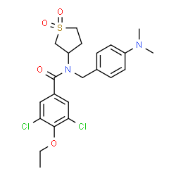 3,5-dichloro-N-[4-(dimethylamino)benzyl]-N-(1,1-dioxidotetrahydrothiophen-3-yl)-4-ethoxybenzamide structure