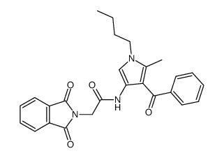 N-(4-Benzoyl-1-butyl-5-methyl-1H-pyrrol-3-yl)-2-(1,3-dioxo-1,3-dihydro-isoindol-2-yl)-acetamide结构式