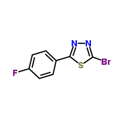 2-Bromo-5-(4-fluorophenyl)-1,3,4-thiadiazole structure