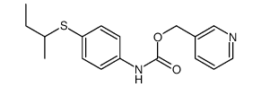 pyridin-3-ylmethyl N-(4-butan-2-ylsulfanylphenyl)carbamate结构式
