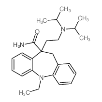 5-[2-[di(propan-2-yl)amino]ethyl]-11-ethyl-6H-benzo[b][1]benzazepine-5-carboxamide结构式