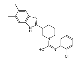 1-Piperidinecarboxamide,N-(2-chlorophenyl)-3-(5,6-dimethyl-1H-benzimidazol-2-yl)-(9CI) structure