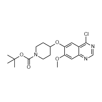 tert-Butyl 4-[(4-chloro-7-methoxyquinazolin-6-yl)oxy]piperid Structure