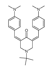 1-tert-Butyl-3,5-bis-[1-(4-dimethylamino-phenyl)-meth-(Z)-ylidene]-piperidin-4-one Structure
