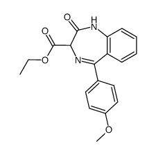 5-(4-methoxy-phenyl)-2-oxo-2,3-dihydro-1H-benzo[e][1,4]diazepine-3-carboxylic acid ethyl ester结构式