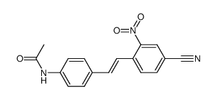 4'-acetylamino-2-nitro-stilbene-4-carbonitrile Structure