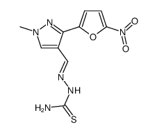 1-methyl-3-(5-nitro-furan-2-yl)-1H-pyrazole-4-carbaldehyde thiosemicarbazone结构式