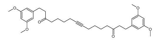 1,16-bis(3,5-dimethoxyphenyl)hexadec-8-yne-3,14-dione结构式