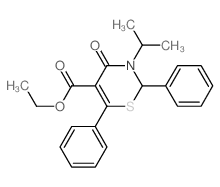 ethyl 4-oxo-2,6-diphenyl-3-propan-2-yl-2H-1,3-thiazine-5-carboxylate structure