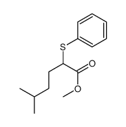 methyl 5-methyl-2-phenylsulfanylhexanoate结构式