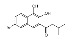 1-(7-bromo-3,4-dihydroxynaphthalen-2-yl)-3-methylbutan-1-one Structure