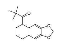 2,2-Dimethyl-1-(5,6,7,8-tetrahydro-naphtho[2,3-d][1,3]dioxol-5-yl)-propan-1-one结构式