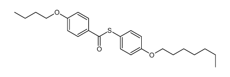 S-(4-heptoxyphenyl) 4-butoxybenzenecarbothioate结构式