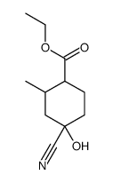 ethyl 4-cyano-4-hydroxy-2-methylcyclohexane-1-carboxylate Structure