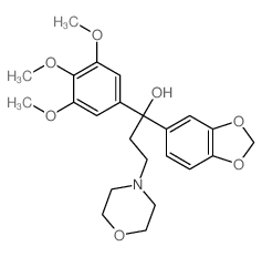 1-benzo[1,3]dioxol-5-yl-3-morpholin-4-yl-1-(3,4,5-trimethoxyphenyl)propan-1-ol structure