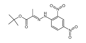 2-((E)-2,4-dinitro-phenylhydrazono)-propionic acid tert-butyl ester Structure