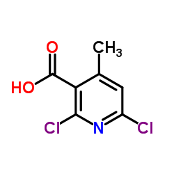 2,6-二氯-4-甲基烟酸结构式