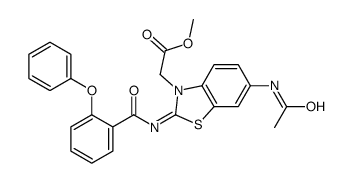 methyl 2-[6-acetamido-2-(2-phenoxybenzoyl)imino-1,3-benzothiazol-3-yl]acetate结构式