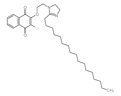 2-chloro-3-[2-(2-heptadecyl-4,5-dihydroimidazol-1-yl)ethoxy]naphthalene-1,4-dione结构式