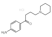 1-Butanone,1-(4-aminophenyl)-4-(1-piperidinyl)-, hydrochloride (1:1) Structure