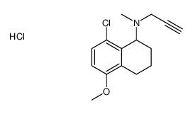 (8-chloro-5-methoxy-1,2,3,4-tetrahydronaphthalen-1-yl)-methyl-prop-2-ynylazanium,chloride Structure