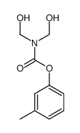 (3-methylphenyl) N,N-bis(hydroxymethyl)carbamate Structure