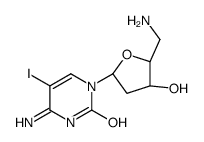 4-amino-1-[(2R,4S,5R)-5-(aminomethyl)-4-hydroxyoxolan-2-yl]-5-iodopyrimidin-2-one结构式