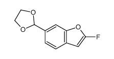 6-(1,3-dioxolan-2-yl)-2-fluoro-1-benzofuran结构式