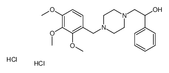 alpha-Phenyl-4-((2,3,4-trimethoxyphenyl)methyl)-1-piperazineethanol di hydrochloride结构式