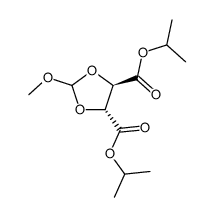 (4R,5R)-di-isopropyl-2-methoxy-1,3-dioxolane-4,5-dicarboxylate Structure