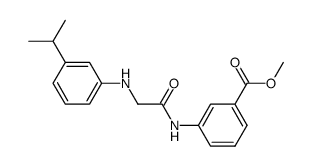 3-[2-(3-isopropylphenylamino)acetylamino]benzoic acid methyl ester结构式