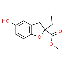 2-Benzofurancarboxylicacid,2-ethyl-2,3-dihydro-5-hydroxy-,methylester(9CI)结构式