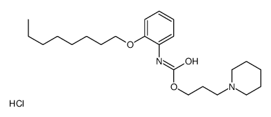 3-piperidin-1-ium-1-ylpropyl N-(2-octoxyphenyl)carbamate,chloride结构式