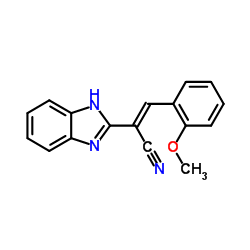 1H-Benzimidazol-2-acetonitrile, alpha-((2methoxyphenyl)methylene)-结构式