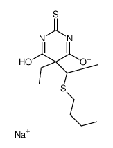 5-[1-(Butylthio)ethyl]-5-ethyl-2-sodiothio-4,6(1H,5H)-pyrimidinedione Structure